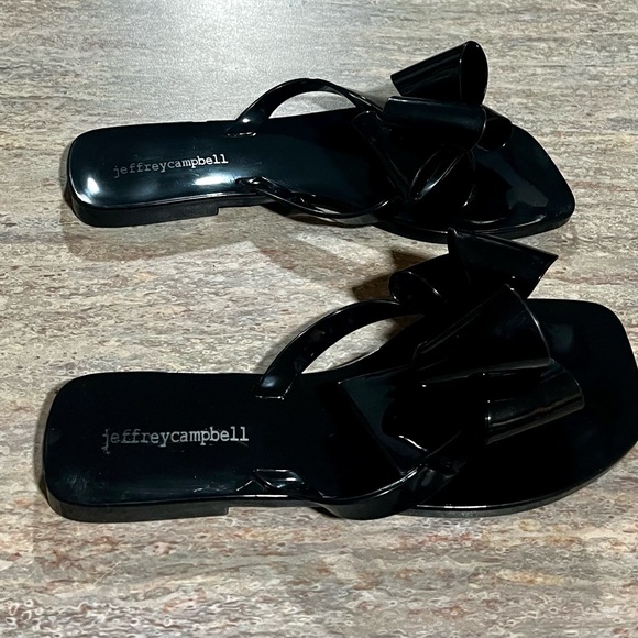 Jeffrey Campbell jelly thong sandals with bow - Picture 4 of 8